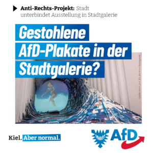 AfD Kiel Gestohlene Wahlplakate