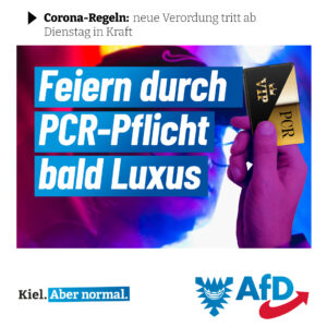 AfD Kiel: Neue Regeln machen Feiern zum Luxus