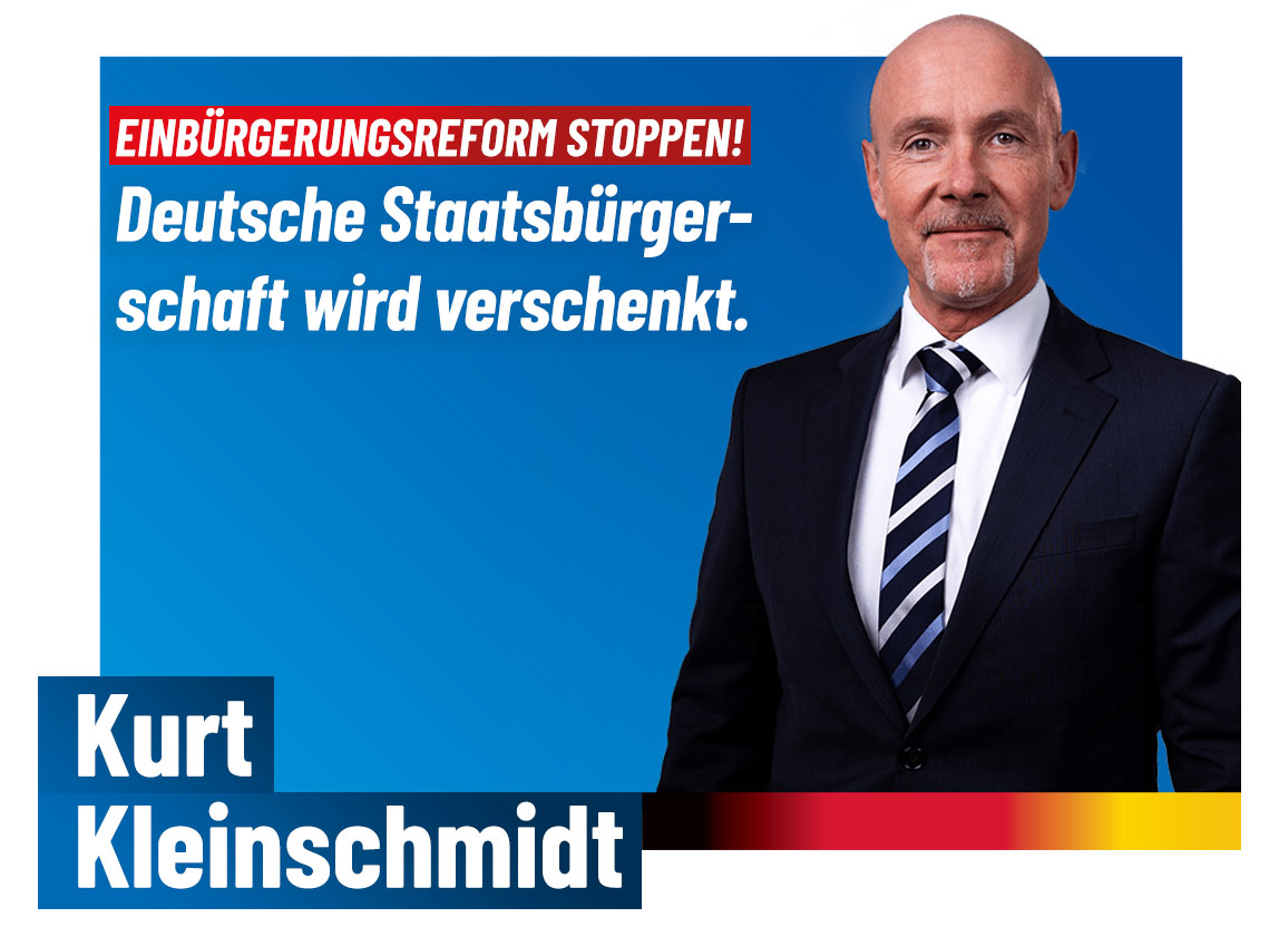 Kurt Kleinschmidt: Einbürgerungsreform Stoppen! | AfD Schleswig-Holstein