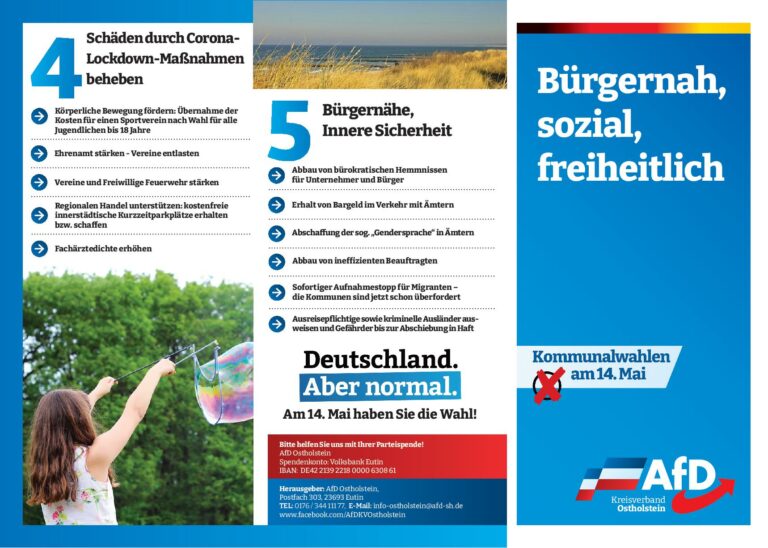 Flyer Zur Kommunalwahl Afd Schleswig Holstein Ostholstein